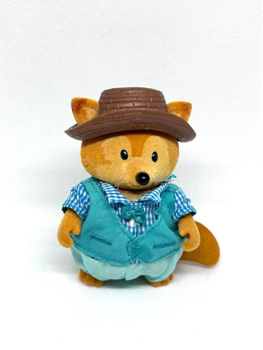 Calico Critters / Lil Woodzeez Tippytail Fox Flocked Toy Figure with Hat